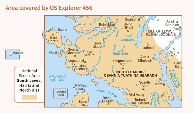 OS Explorer Map 456 - North Harris and Loch Seaforth/Ceann a Tuath Na Hearadh Agus Loch Shiphoirt-1